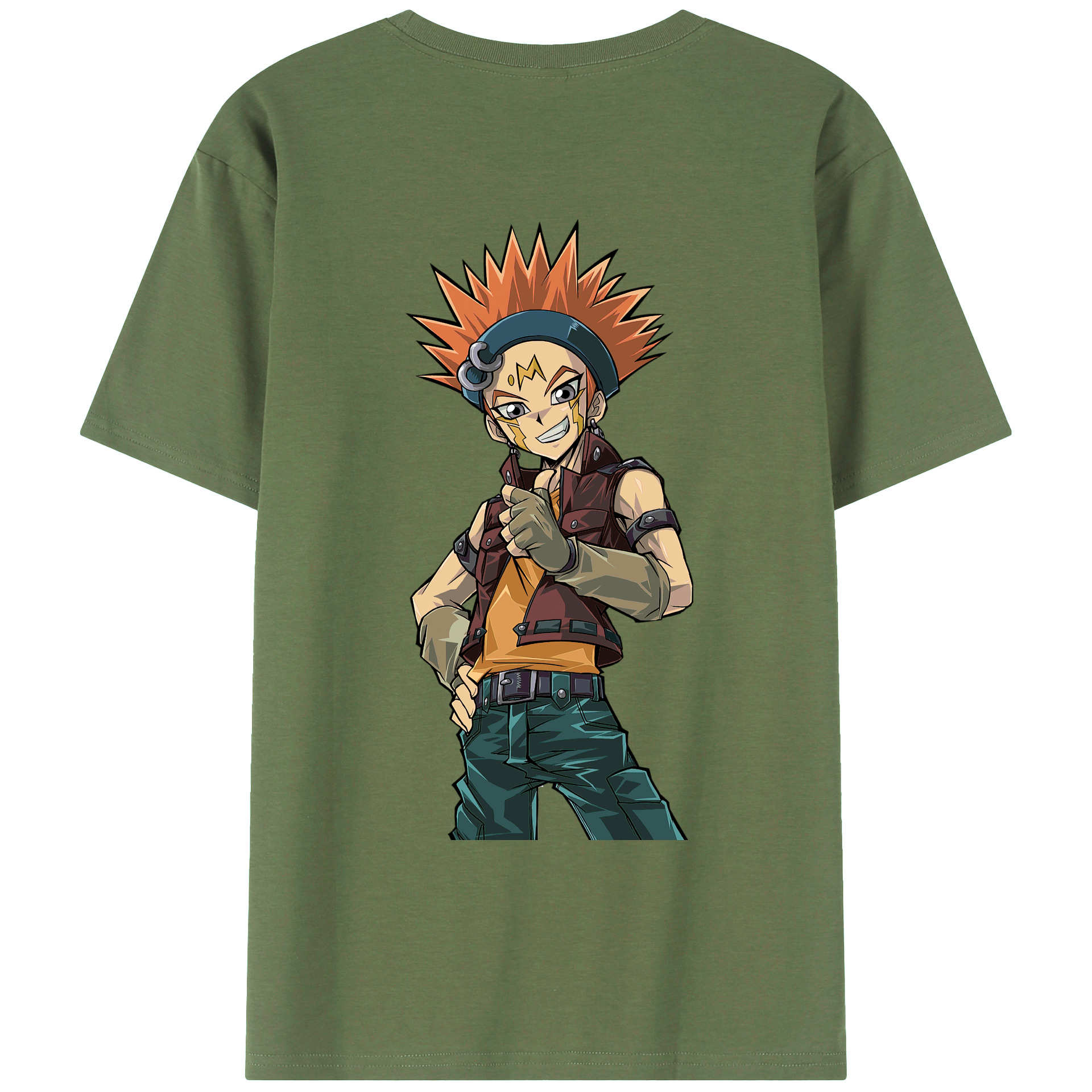 （画像用） 遊☆戯☆王 Yu-Gi-Oh! 綿100％ メンズ半袖Tシャツ（バックプリント） 通気性